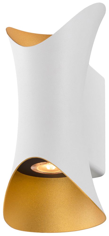 LED-Wandleuchte SLV MODELA 7.5W 810lm 827 IP65 DIM direkt/indirekt weiss/gold