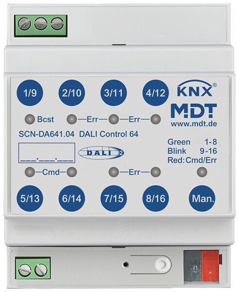 Gateway KNX/DALI AMD MDT SCN-DA641.04 1-can 64UM/canale 110…240VUC 4UM