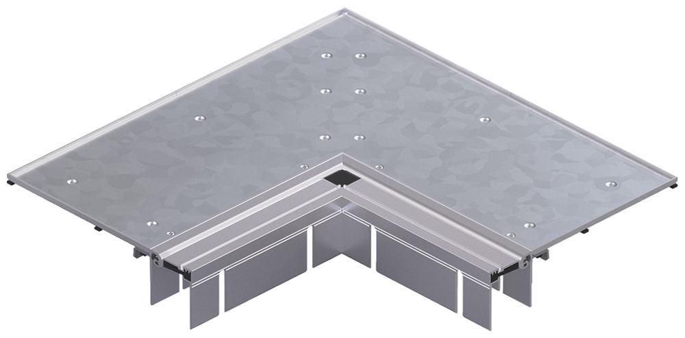 Angle plat tehalit BKB supérieur vasque extérieur pour canal de sol 200×345×3mm