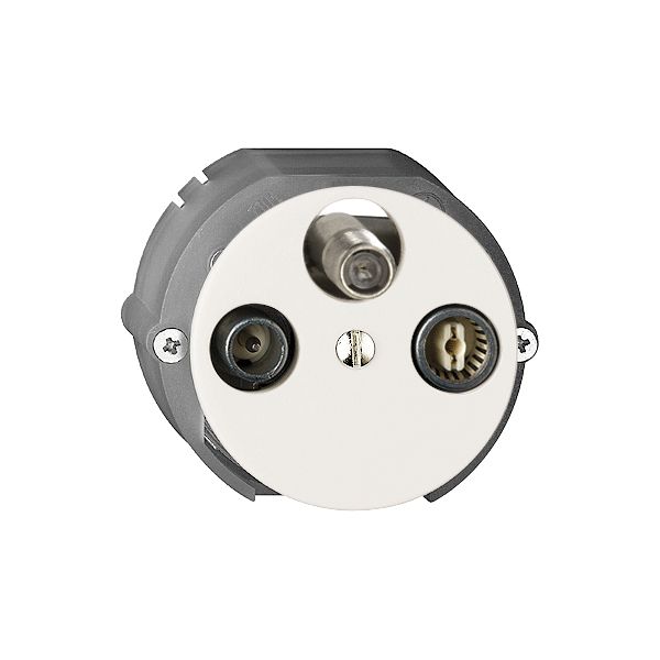 Stichdose SAT/TV DB52 weiss Standard mit IEC/F-Anschluss