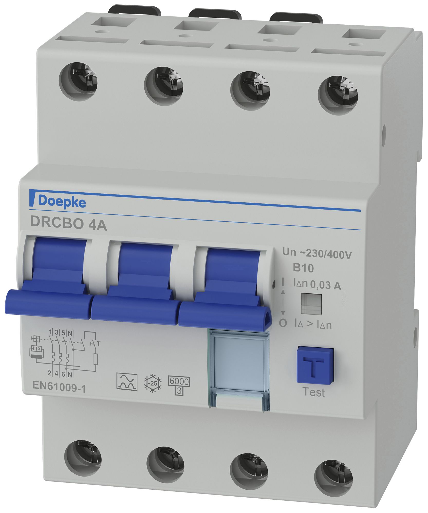 Disgiuntore differenziale Doepke DRCBO 4 3LN 10A B 30mA tipo A