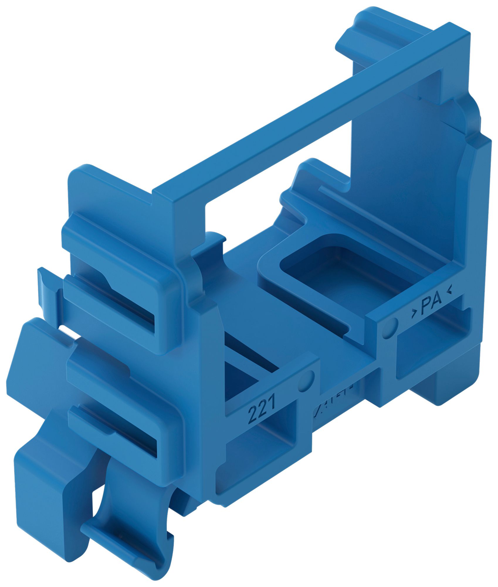 Befestigungsadapter WAGO o.Zugentlastung für 10×4mm² TH35 bl