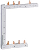 Kammschiene Hager 4P 3L Stift 10mm² 63A links L1N-L2N-L3N zu L1L2L3N weiss