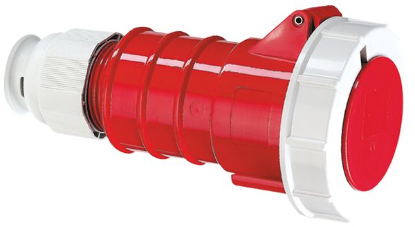 Prise mob.CEE Bals 5P 32A 400V 6h rouge IP67 nick.QC.TE-Plus