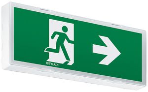 Luminaire de secours ESYLUX SLX 24 LEDi Flat 24…230V, blanc