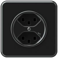 UP-Steckdose origin 2×Typ 23 1×S 16A 230V 92×92mm schwarz