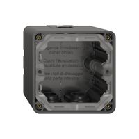 NAP-Gehäuseunterteil NEVO, 1×1, mit Dichtung, H=54mm, 3×M20, 87×87mm, schwarz