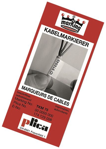 Carte de marquage TEK 19×11mm jaune avec 440 pcs