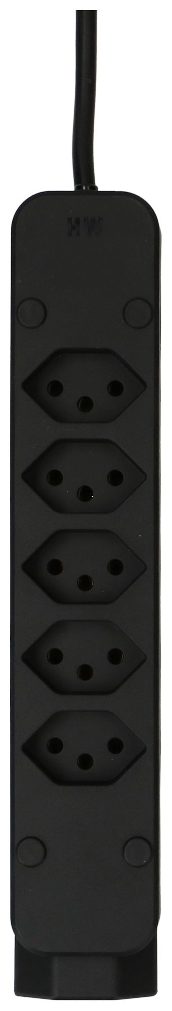 Prise multiple MAX HAURI Swiss-Line 3m 5+1×T13 noir