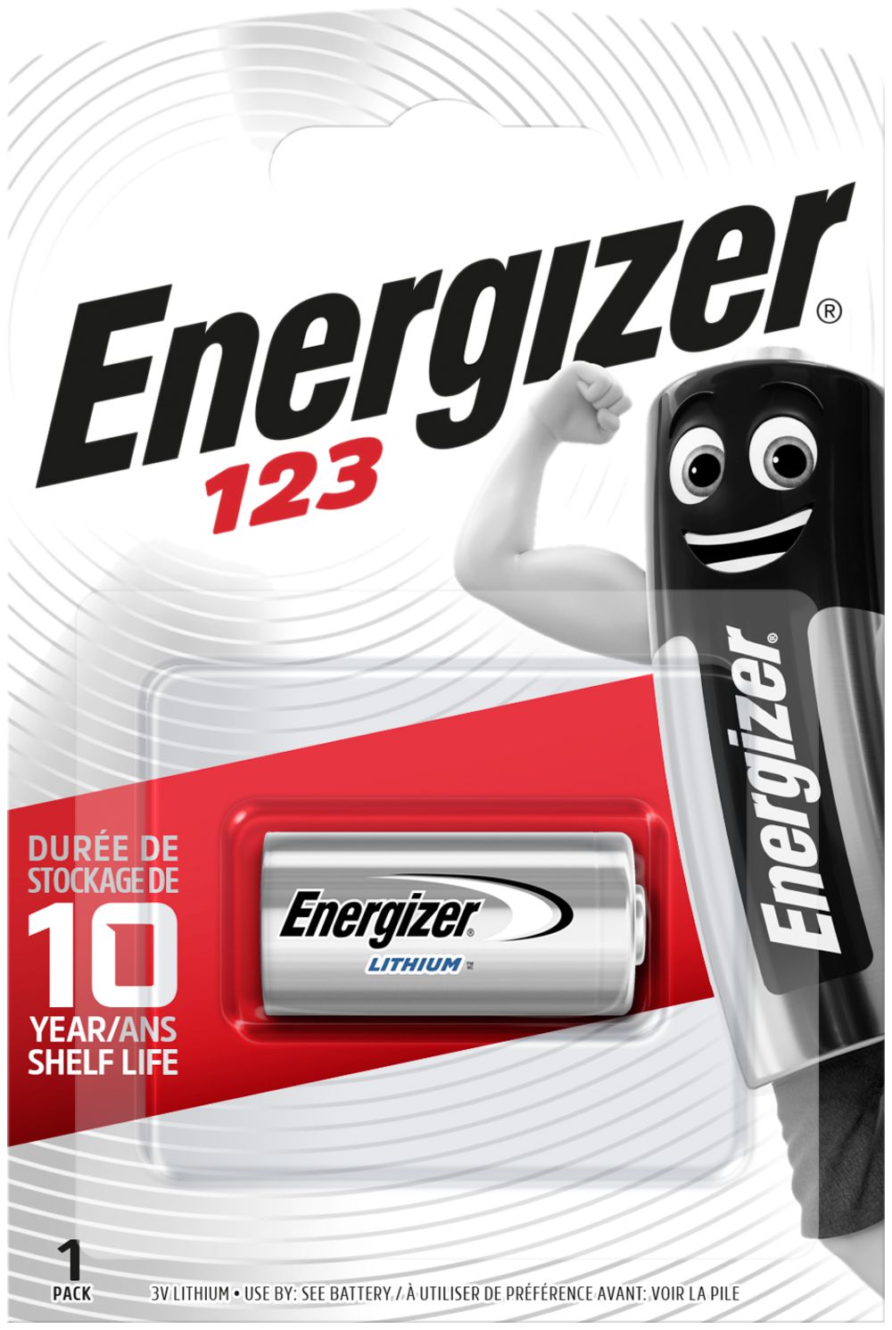 Batterie Photo Lithium Energizer CR123A 3V Blister à 1 Stück