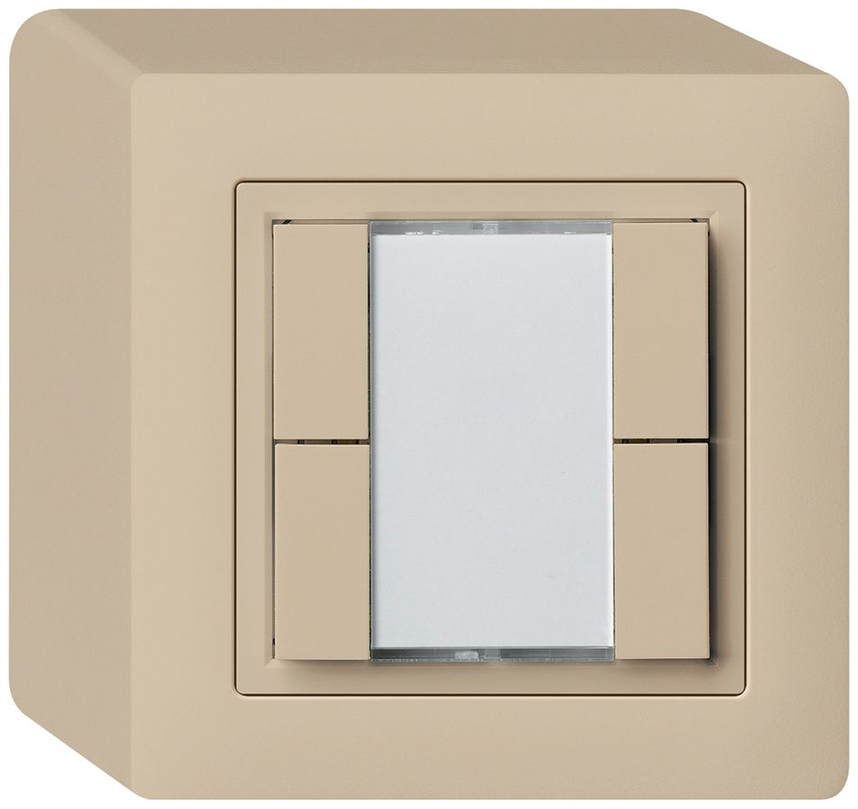 Pulsante universale AP 4×KAL con LED beige