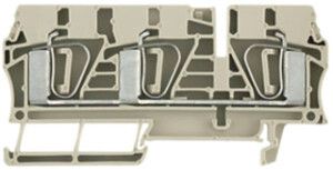 Borne de passage Weidmüller ZDU 6/3AN connexion à ressort 6mm² TS35 beige