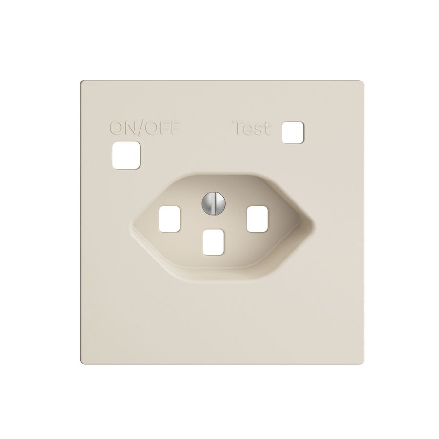 Frontset EDIZIOdue zu FI-Steckdose F, T23, crema