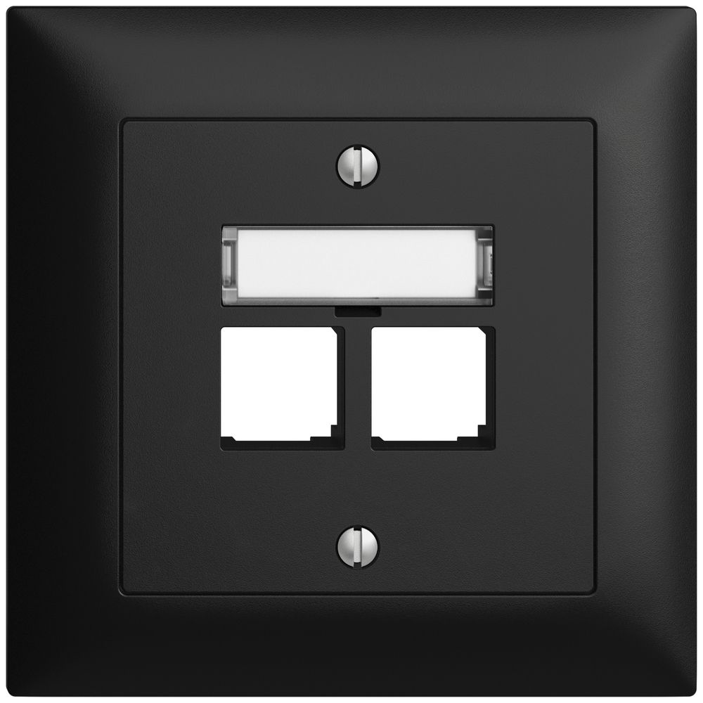 Kit di montaggio INC S-One EDIZIOdue FMI per 2×RJ45 diritto, nero