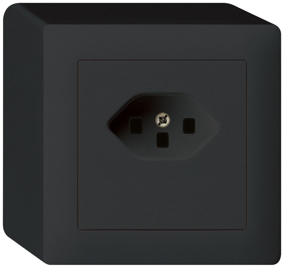 AP-Steckdose kallysto T23 schwarz Schraubklemme