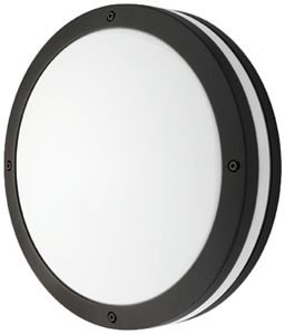 Luminaire apparent SG Evje E27 2×33W IP65 direct/indirect Ø320 noir