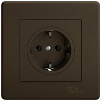 UP-Steckdose EDIZIO.liv SNAPFIX® SCHUKO 16A 230V 88×88mm umbra