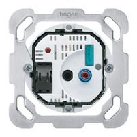 Einsatz zu UP-Raumthermostat Hager mit Schalter mit Befestigungsplatte