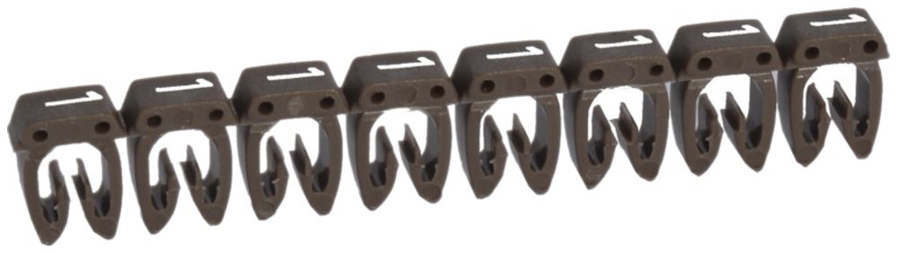 Kennzeichnungsring Legrand CAB 3, für 1.5…2.5mm² Aufdruck: '1', braun