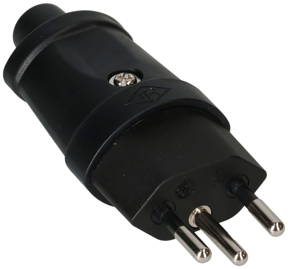 Stecker Typ 12 MAX HAURI TH strong 10A 230V PVC/PA Ø6…10mm IP20 sz