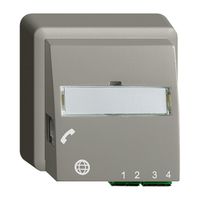 AP-Anschlussdose FTTH EDIZIOdue FH 2×LC APC Duplex FX.39 DSL dunkelgrau