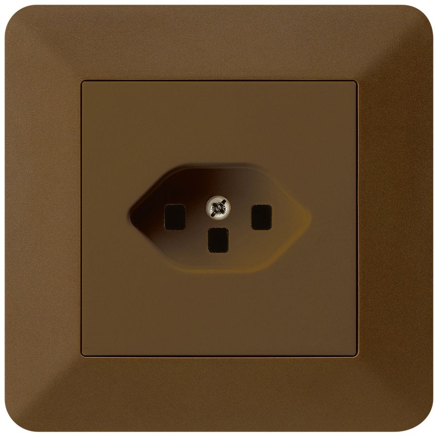 UP-Steckdose kallysto.trend T23 braun mit Steckklemmen