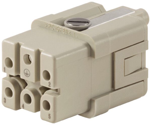Buchseneinsatz Weidmüller HDC HQ 250V 16A 5L Crimpanschluss Gr.1
