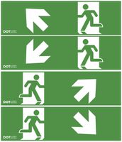 Jeu de pictogrammes étendu DOTLUX, escaliers, 4 pièces, pour LED EXIT