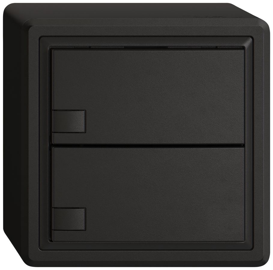 Pulsante KNX RGB AP EDIZIO.liv SNAPFIX® sensore temp.s.LED 2× com.1T ne