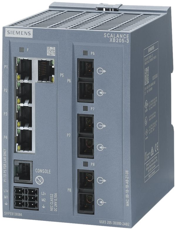 Switch IE Siemens SCALANCE XB205-3 5×RJ45 + 3×SC 10/100Mbit/s PROFINET managed