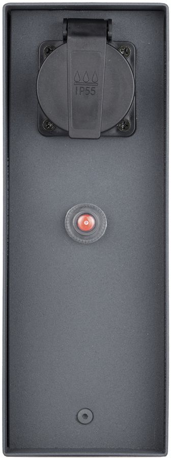 Anschlusssäule Schönenberger IP55 3×T13 230V 10A Überlastschutz schwarz