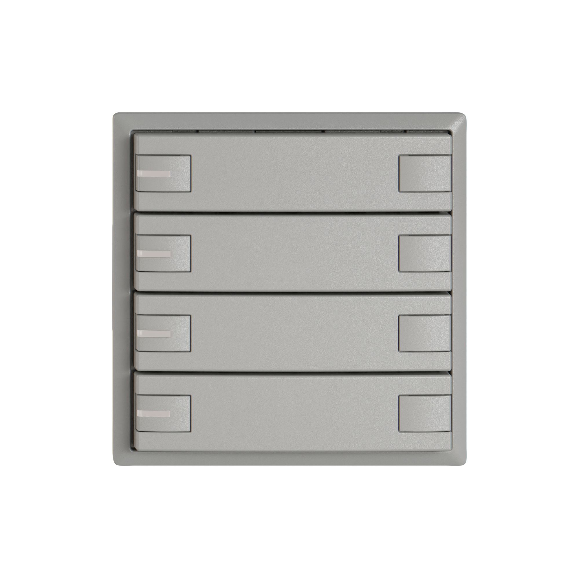 Poussoir universel EDIZIO.liv UNI SNAPFIX® a.LED RGB 8× comm.1T grc