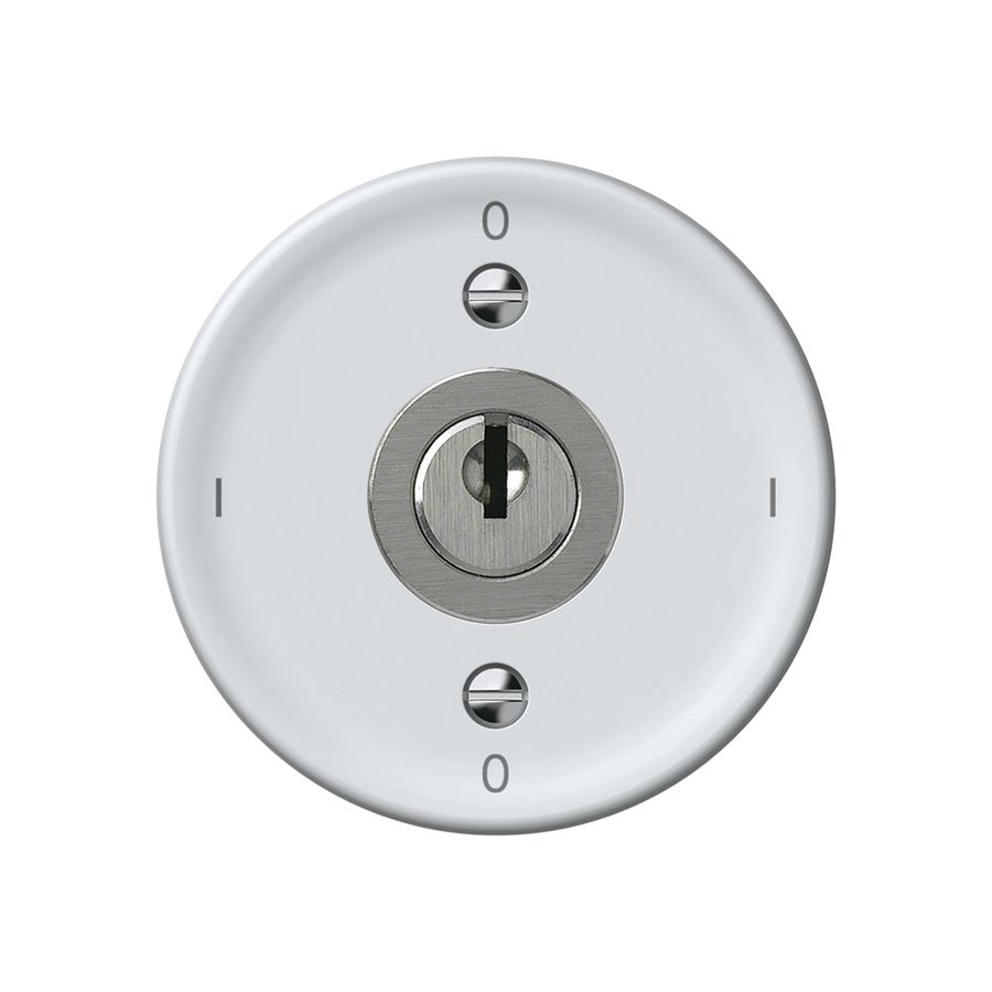 Schlüsselschalter origin Ausschalter 0/2L 16A 250V 0-I-0-I 60×60mm weiss