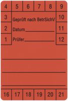 Prüfetiketten 1280R 60×40mm 250 Stück rot