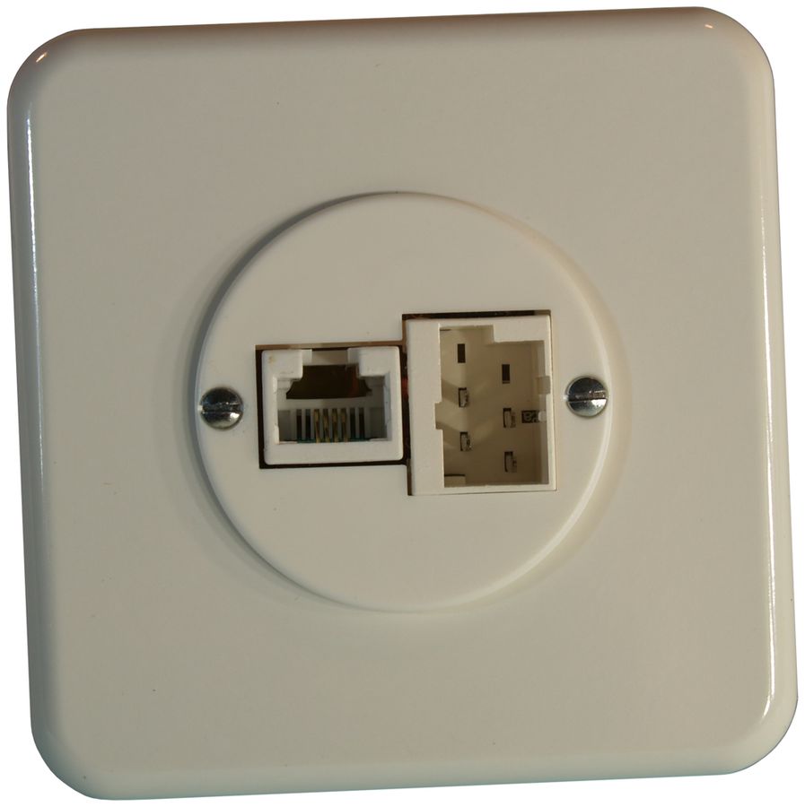 UP-Anschlussdose EDIZIOdue RJ45/TT83 weiss