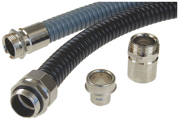 Metallschlauch Plica Ferroplast NW/DN 16 Ø17/21.4mm 10m Stahl/PVC grau