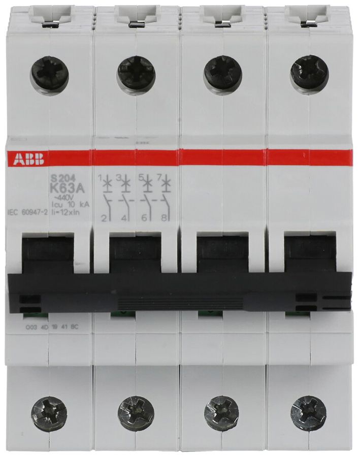 Leitungsschutzschalter ABB S204-K63 63A 6kA