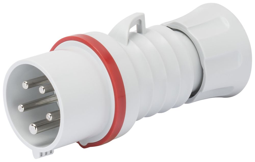 Fiche CEE GEWISS 32A IP44/54 5P 6h 415V bornes à vis Ø71×162mm rouge