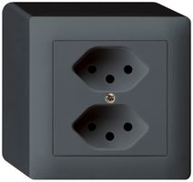 AP-Steckdose kallysto 2×T13 anthrazit