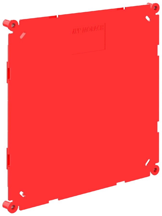 Schutzdeckel Morach-Technik CRALLO-LEU 134×134×9mm Kunststoff rot
