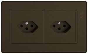 Combinaison ENC EDIZIO.liv SNAPFIX® 1×2 96×156mm 1×T13+1×T13 brun