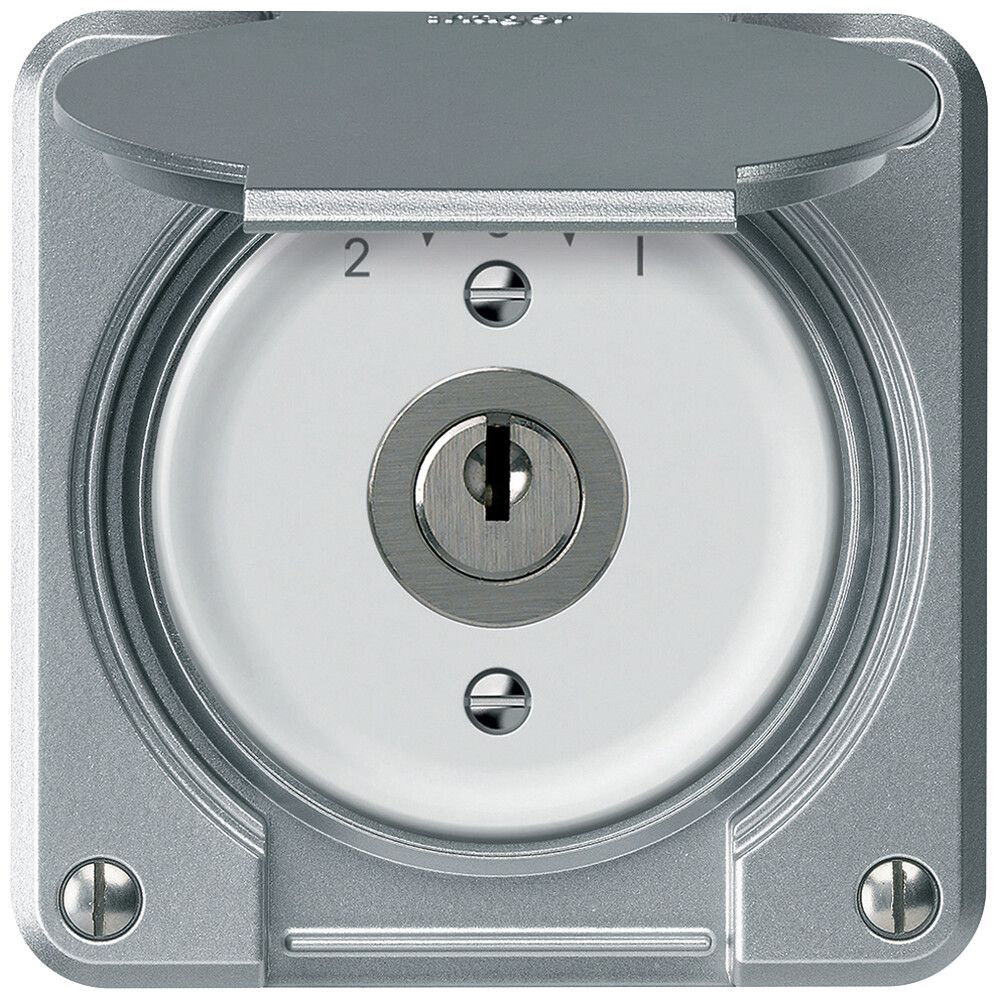 Contatto rotativo a chiave robusto 1P 2NO 2CO 20A 250V 86×86mm alluminio