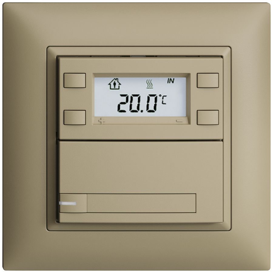 Poussoir RTH ENC KNX 1× EDIZIOdue FMI sand, avec pap.+LED RGB