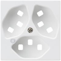 Piastra frontale per presa Hager kallysto 3×T23 illuminato H bianco ultra