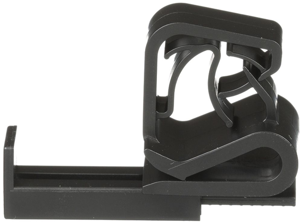 Clip für Kabel Ø 6.6…7.5mm, parallel zur Befestigung unten, schwarz
