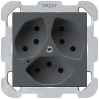 Presa INC Hager kallysto 3×T13 illuminato B antracite