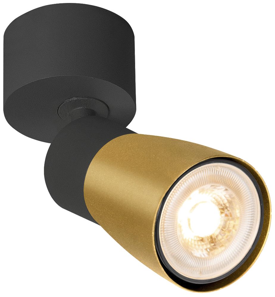 Spot SLV PURI 2.0 Dome CW GU10 1×6W REG Ø55×123×97mm nero/oro