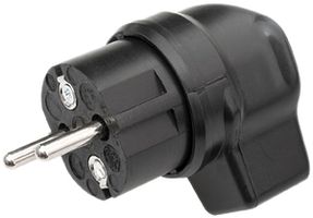 Gummi-Winkelstecker Kalthoff Schuko schwarz