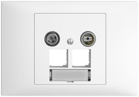 EB-Multimediadose EDIZIOdue BKE EASYNET 11dB, f.2×RJ45 S-One, weiss