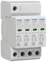 Überspannungsableiter Hager SPB420 20kA TN-S TT 4-Leiter 415V 4 TE